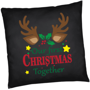 Μαξιλάρι μαύρο Our First Christmas Together