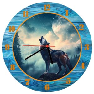 Ρολόγια Τοίχου Απο Plexi Glass Και Ξύλο Προσωπ/να - Λύκος