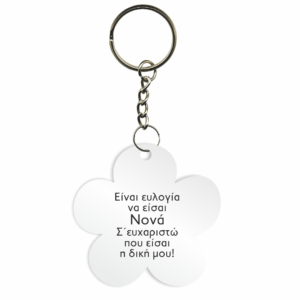 Μπομπονιέρα Βάπτισης Μπρελόκ - Χειρ/τη & Εξατ/νη με Όνομα