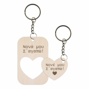 Μπομπονιέρα Βάπτισης Μπρελόκ - Χειρ/τη & Εξατ/νη με Όνομα