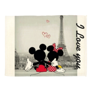 Υφασμάτινο Σουπλά Υφαντό με χειροποίητο κέντημα quote