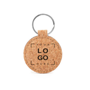 Στρογγυλό Μπρελόκ από Φελλό με Εκτύπωση ή Χάραξη