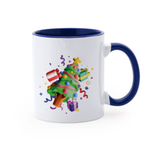 Κούπα Κεραμική Εξατ/μένη - Πολύχρωμο Σχέδιο - Xmas Tree