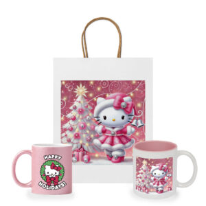 Προσωποπ. Τσάντα Χριστουγέννων με Σετ κούπες Πολυτελείας