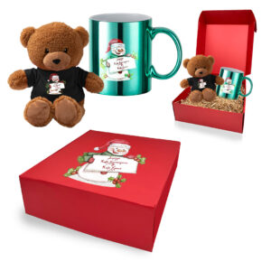 Προσ/μένο Δώρο Χριστουγ/νων-Σετ κούπα καθρέπτης & αρκουδάκι