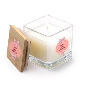 Αρωματικό Κερί σε Μπολ Γυαλί–Πολυτελές Δώρο με Ξύλινο Καπάκι