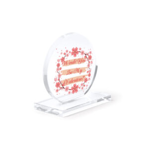 Πολυτελές γυάλινο διακοσμ/ικό  Valentine αγάπης με άνθη κερασιάς