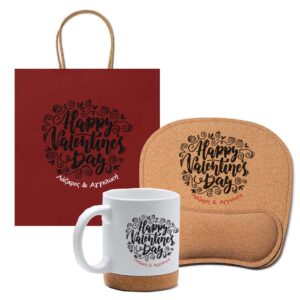Σετ δώρου Αγίου Βαλεντίνου σε Χάρτ.Σακούλα –  Τιμή σε ένα Σετ