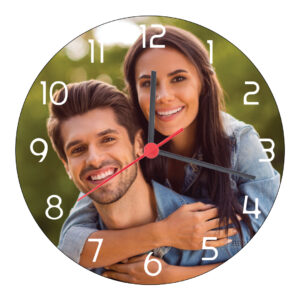 Ρολόι Τοίχου με Προσωπική Φωτογραφία -  Η Αγάπη Δεν Έχει Ώρα