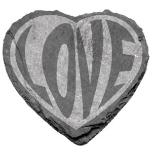 Πέτρινα σουβέρ καρδιά με χάραξη Custom αξεσουάρ για ερωτ/νους